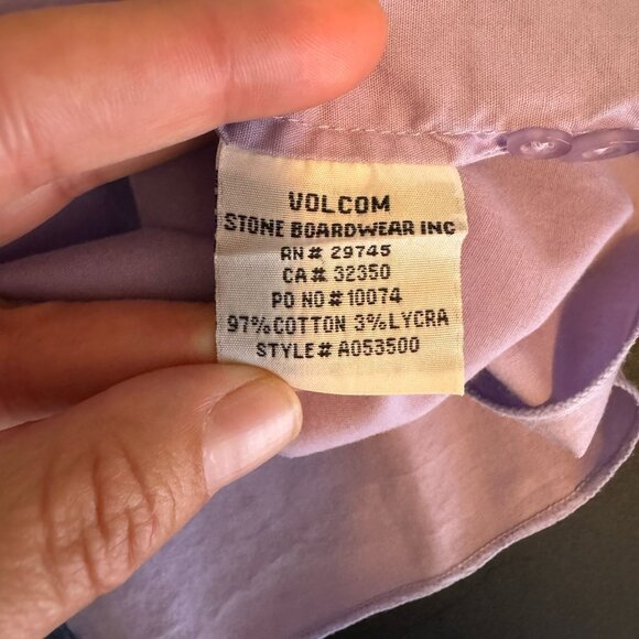 Volcom Men's Lavender Purple Tailored Dress Shirt, Long Sleeve, Size Large - Picture 4 of 7